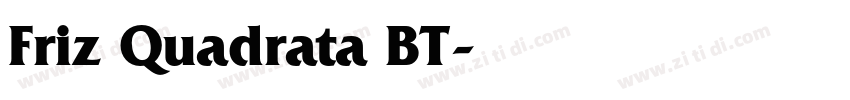 Friz Quadrata BT字体转换